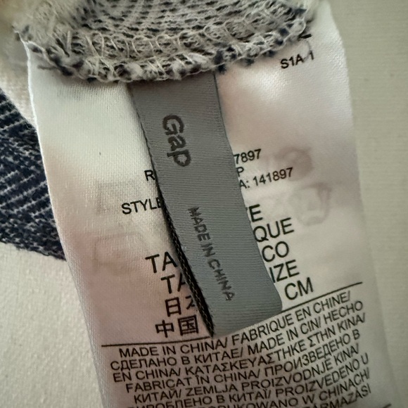 Striped Navy/Gray and White Tube Scarf Shawl - Picture 4 of 5